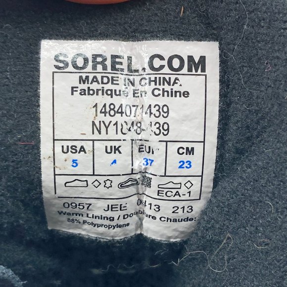 Sorel Gray/Blue Synthetic Winter & Rain Boots | Lace Up Closure main image 6